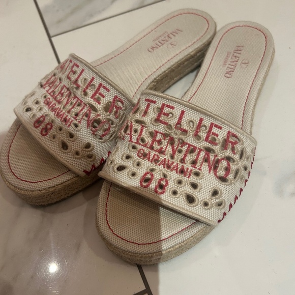 Valentino Garavani Shoes - Valentino women flat espadrille slides